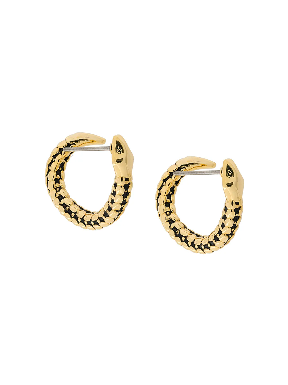 

Круглые серьги в виде змеи Aurelie Bidermann, металлик