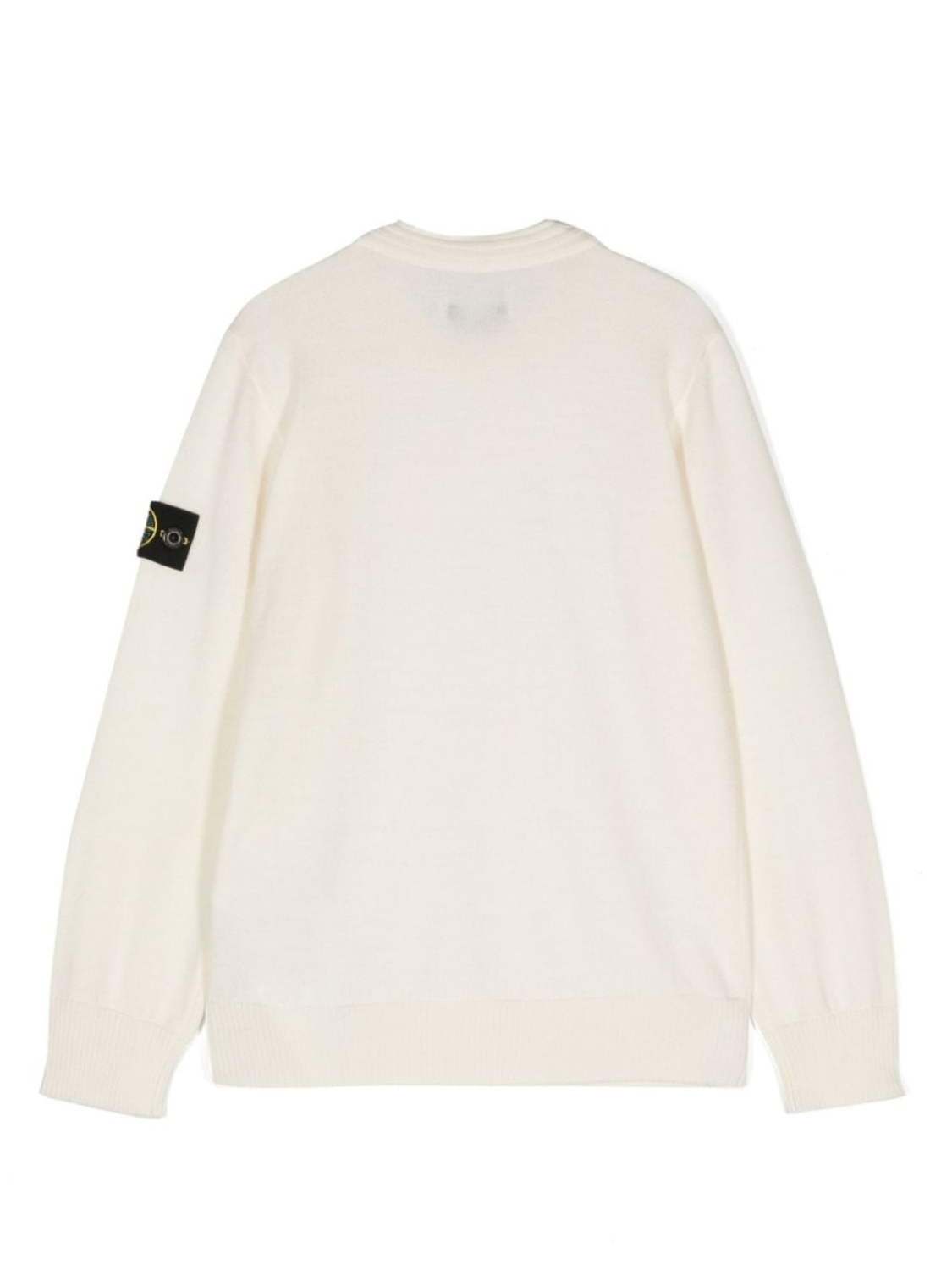 Stone Island Junior шерстяной джемпер с нашивкой Compass, нейтральный цвет — фото 2