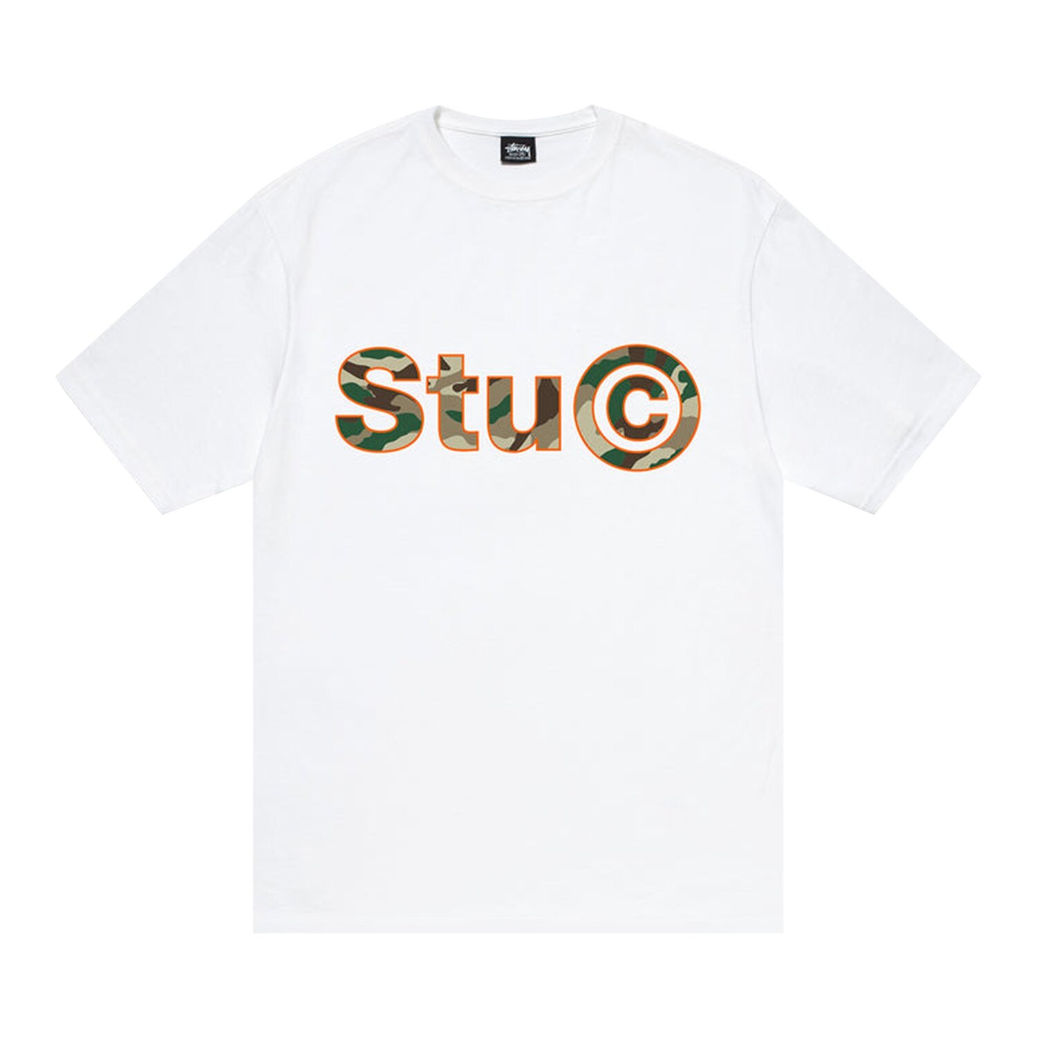 

Камуфляжная футболка Stussy Stu C. Белая, Белый, Камуфляжная футболка Stussy Stu C. Белая