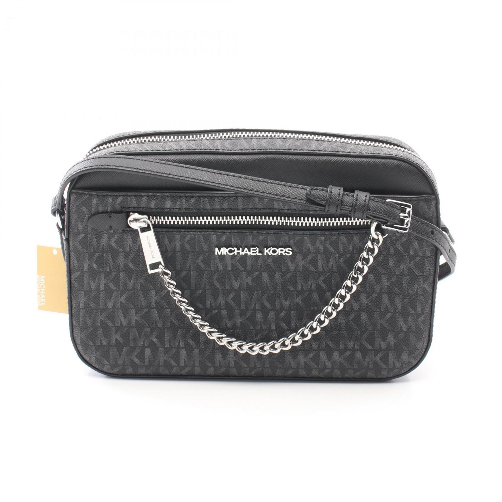 

Michael Kors Jet Set сумка через плечо из кожи с покрытием Canvas, черный