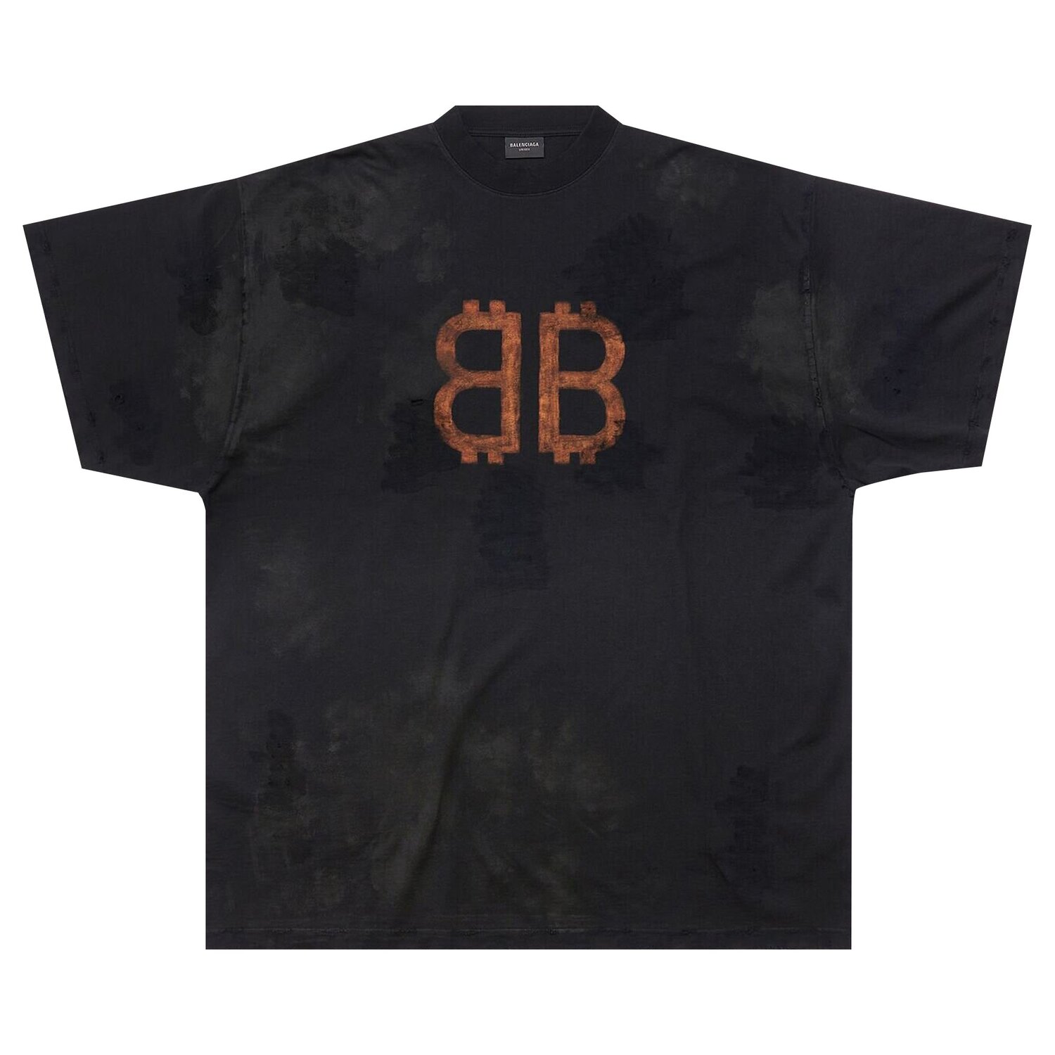 

Футболка оверсайз Balenciaga Washed Black