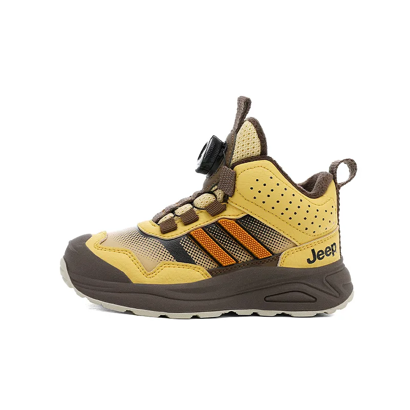 Детские кроссовки для бега mid top с защитой от ударов Jeep, Amber Brown (Fleece-Lined Thin Cotton)