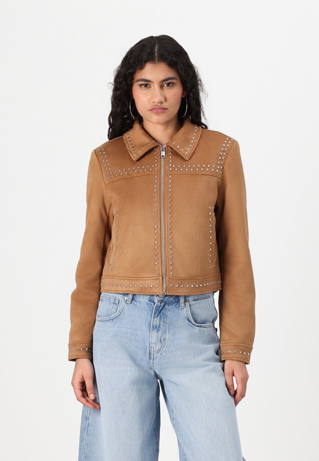 

Куртка из искусственной кожи ONLAMELIA STUDDED JACKET ONLY, коричневый