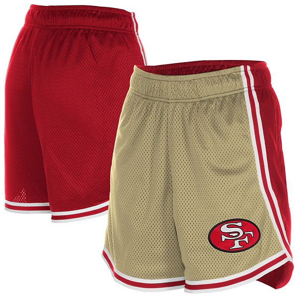 

Женские шорты San Francisco 49ers Throwback Sport Classics Mesh золотые/алые New Era