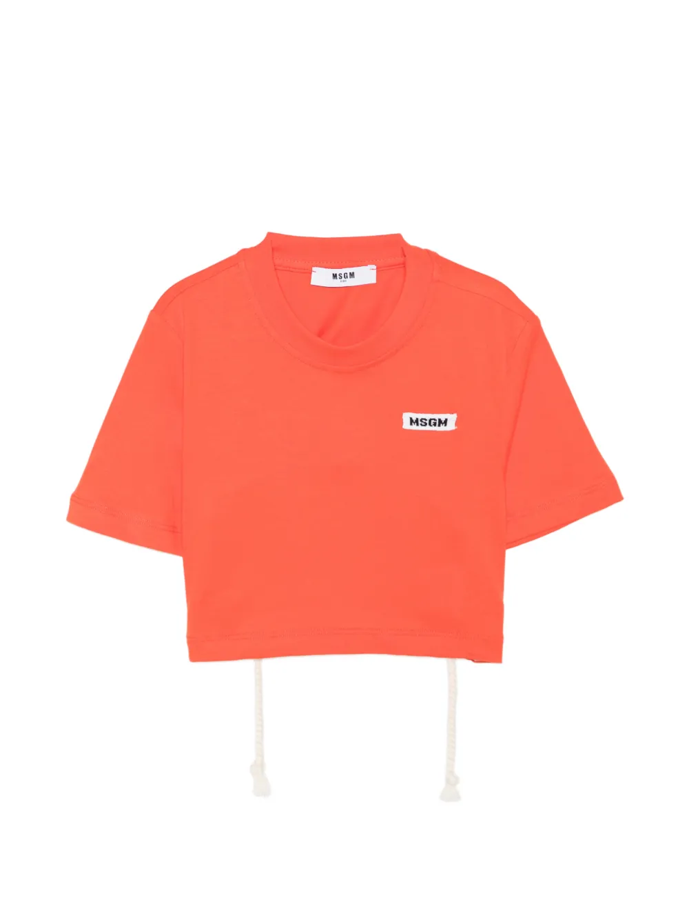 

Футболка с нашивкой-логотипом Msgm Kids, красный