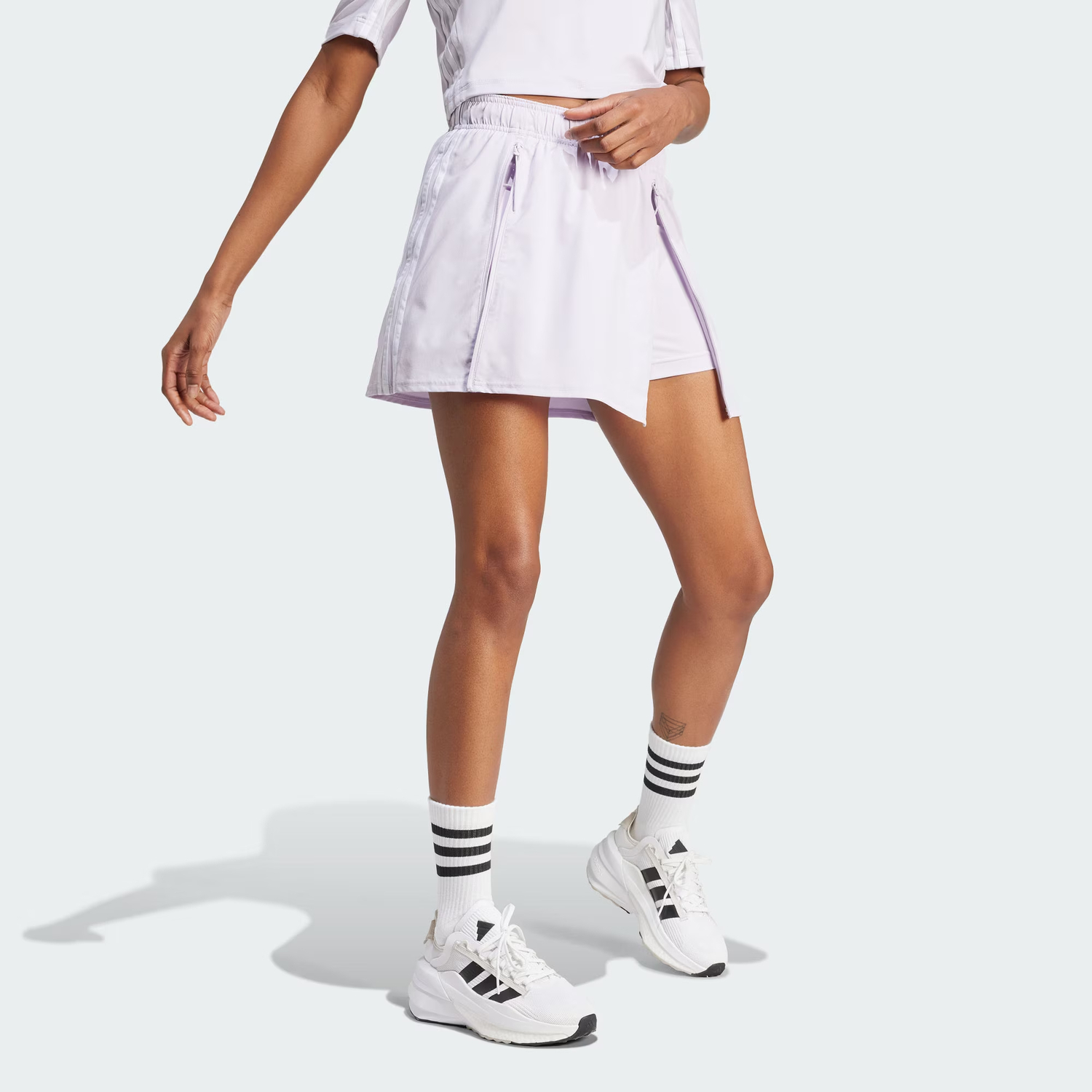 Юбка повседневная женская серебристая Adidas — фото 4