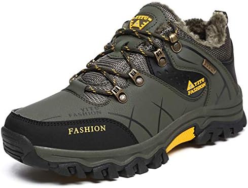 

Мужские зимние ботинки Qacksv для походов, снегоступы, повседневные легкие водонепроницаемые зимние ботинки для снега, всепогодные дышащие ботинки до щиколотки, туристические походные ботинки, ботинки для походов для мужчин, зеленый