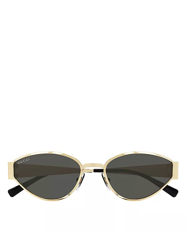 Солнцезащитные очки Guccissima Directional, 55 мм Gucci, золотой — фото 2