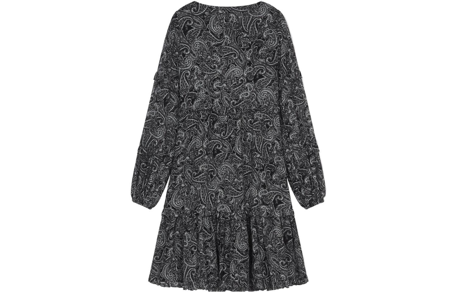 

Michael Kors Женское платье с длинными рукавами Michael Kors, цвет Black/Gray