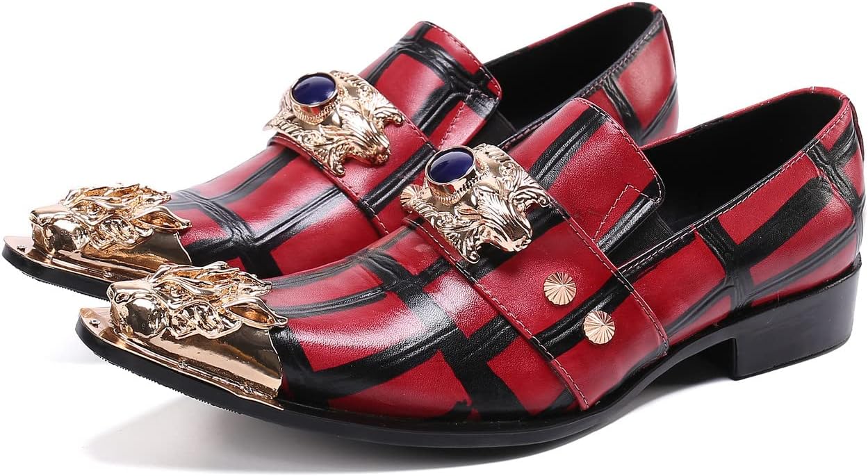 

Мужские классические туфли-лоферы Santimon, свадебные с бусинами, из натуральной кожи, уникальные, без шнурков, классические смокинговые туфли для мужчин, бордовый