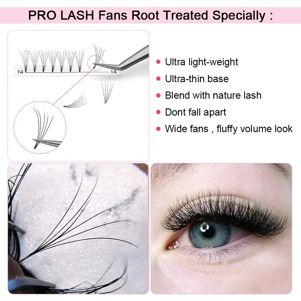 Готовые пучки для наращивания ресниц 5D-D-0.07 Pro Lashbeauty, 5D-D-0.07-11Mm — фото 2
