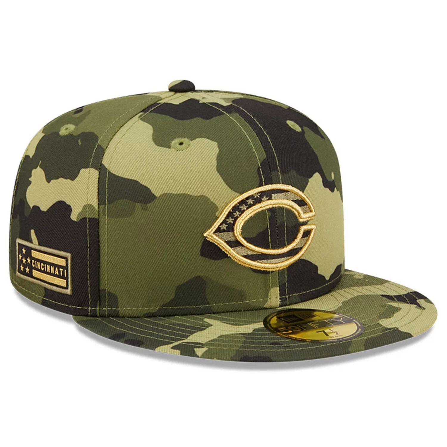 

Мужская камуфляжная кепка New Era Cincinnati Reds 2022 Armed Forces Day On Field 59FIFTY.