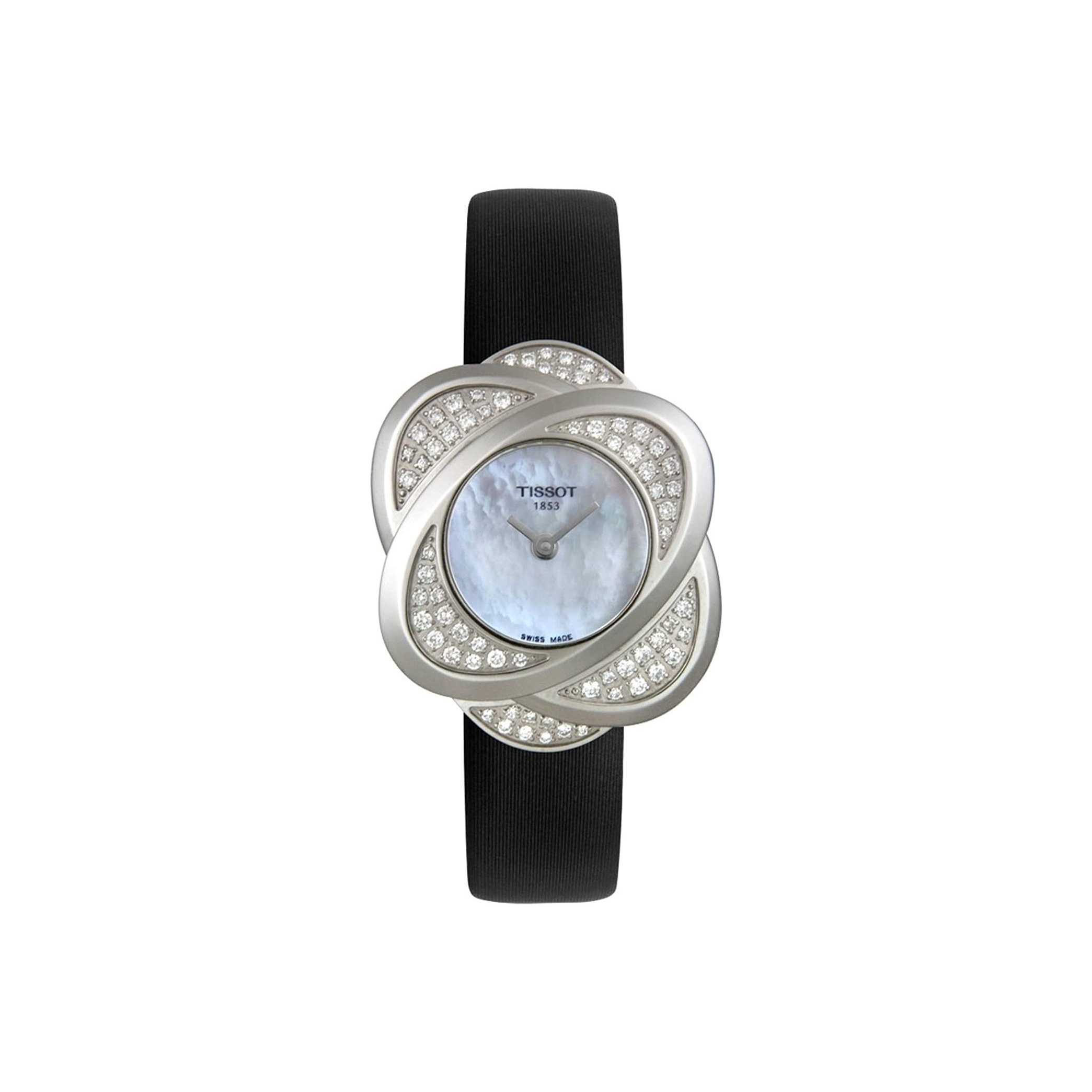 

TISSOT Часы Quartz Movement Women's Watch Mother of Pearl Color Watch Dial Stainless Steel Case Genuine Leather Strap
