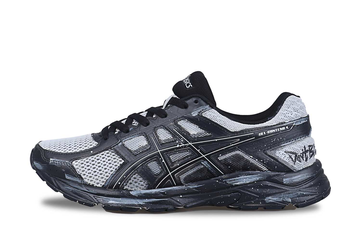 ASICS Gel Contend 4 Support легкие низкие повседневные кроссовки для бега мужские черные — фото 3