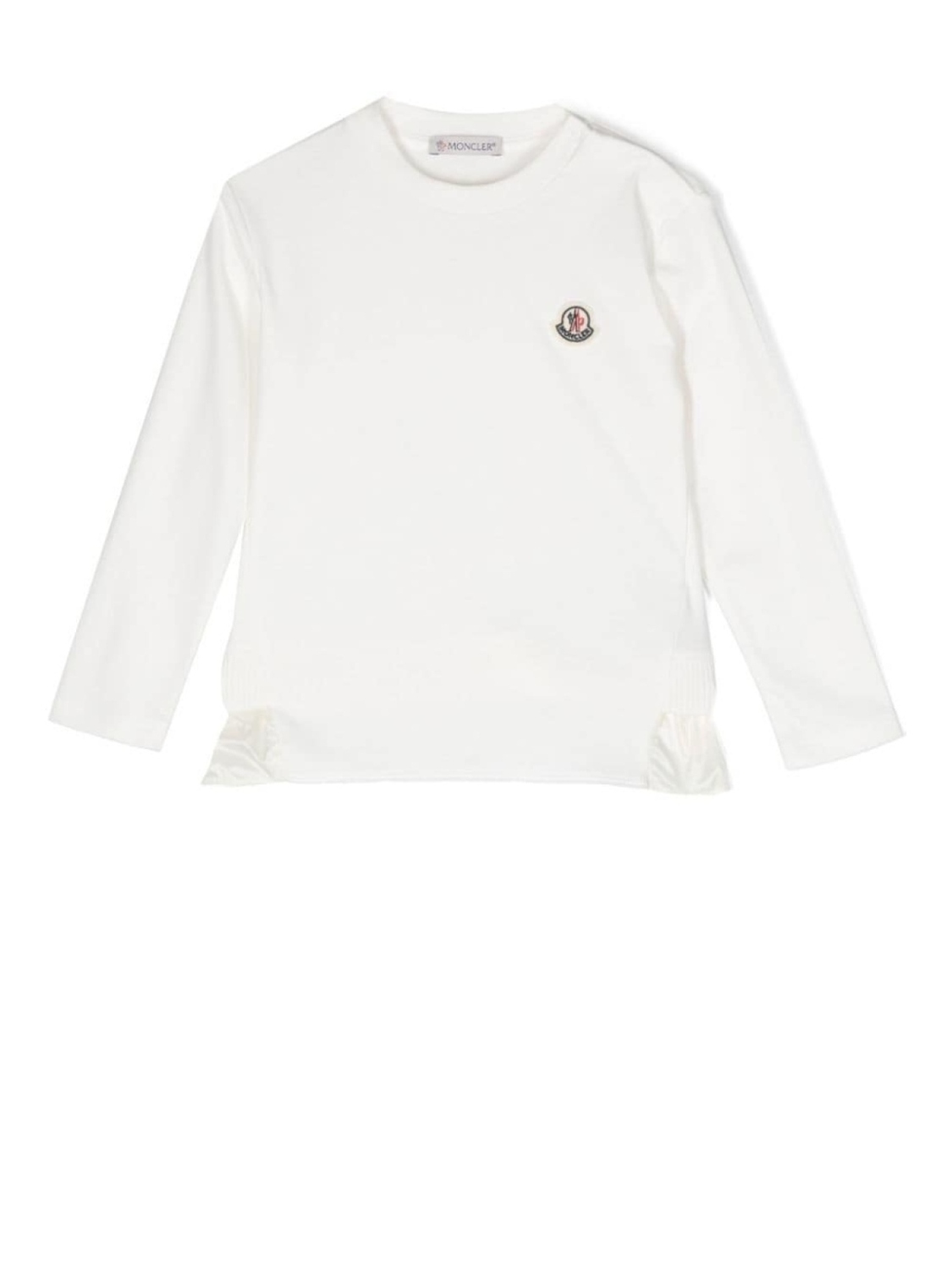 

Moncler Enfant футболка с нашивкой-логотипом, белый