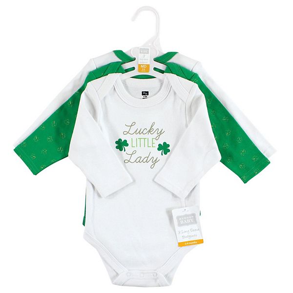Боди для девочки из хлопка с длинным рукавом, lucky lady, 3-6 месяцев Hudson Baby — фото 2