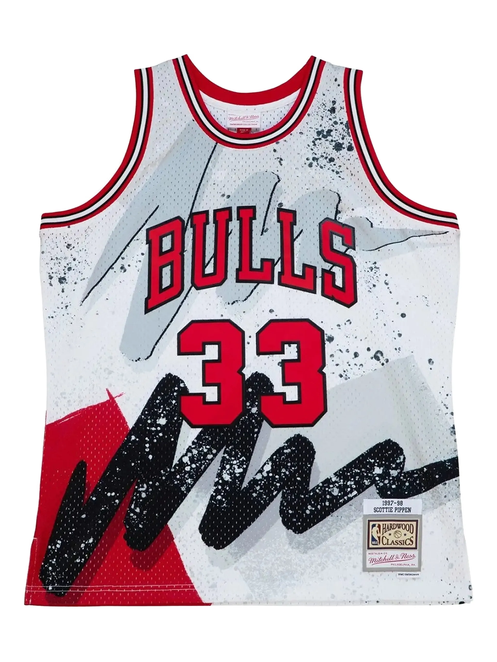 

Топ x NBA Chicago Bulls Scottie Pippen 1997-98 Hyper Hoops Swingman Mitchell & Ness, белый