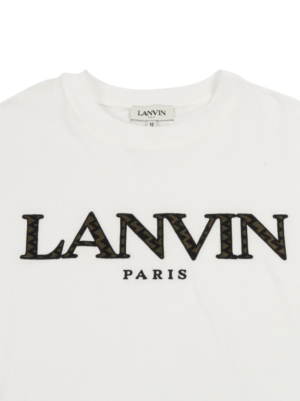 Футболка с вышитым логотипом Lanvin Enfant, белый — фото 3