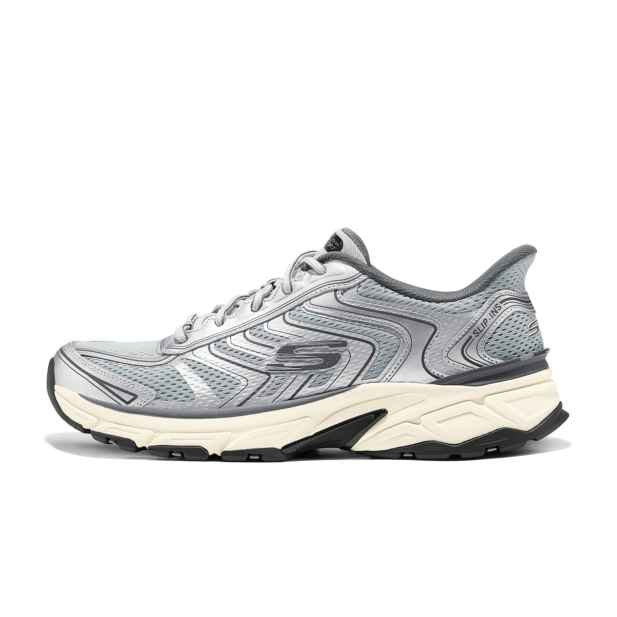 

Skechers Низкие массивные кроссовки Silver Wing, мужские, серебристые