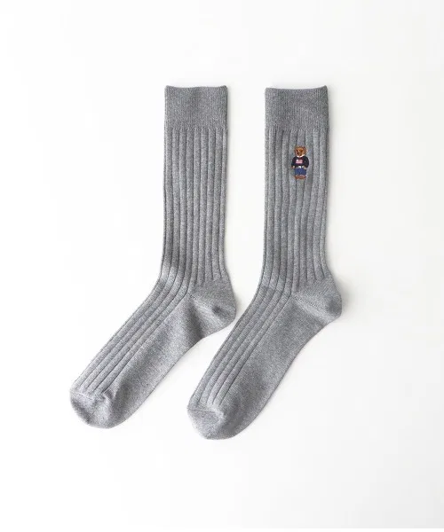 Носки Polo Ralph Lauren с медведем, серые
