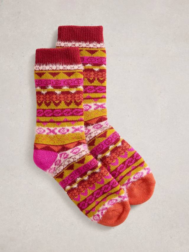 

Носки гольфы в стиле фэр-айл White Stuff, Pink/Multi