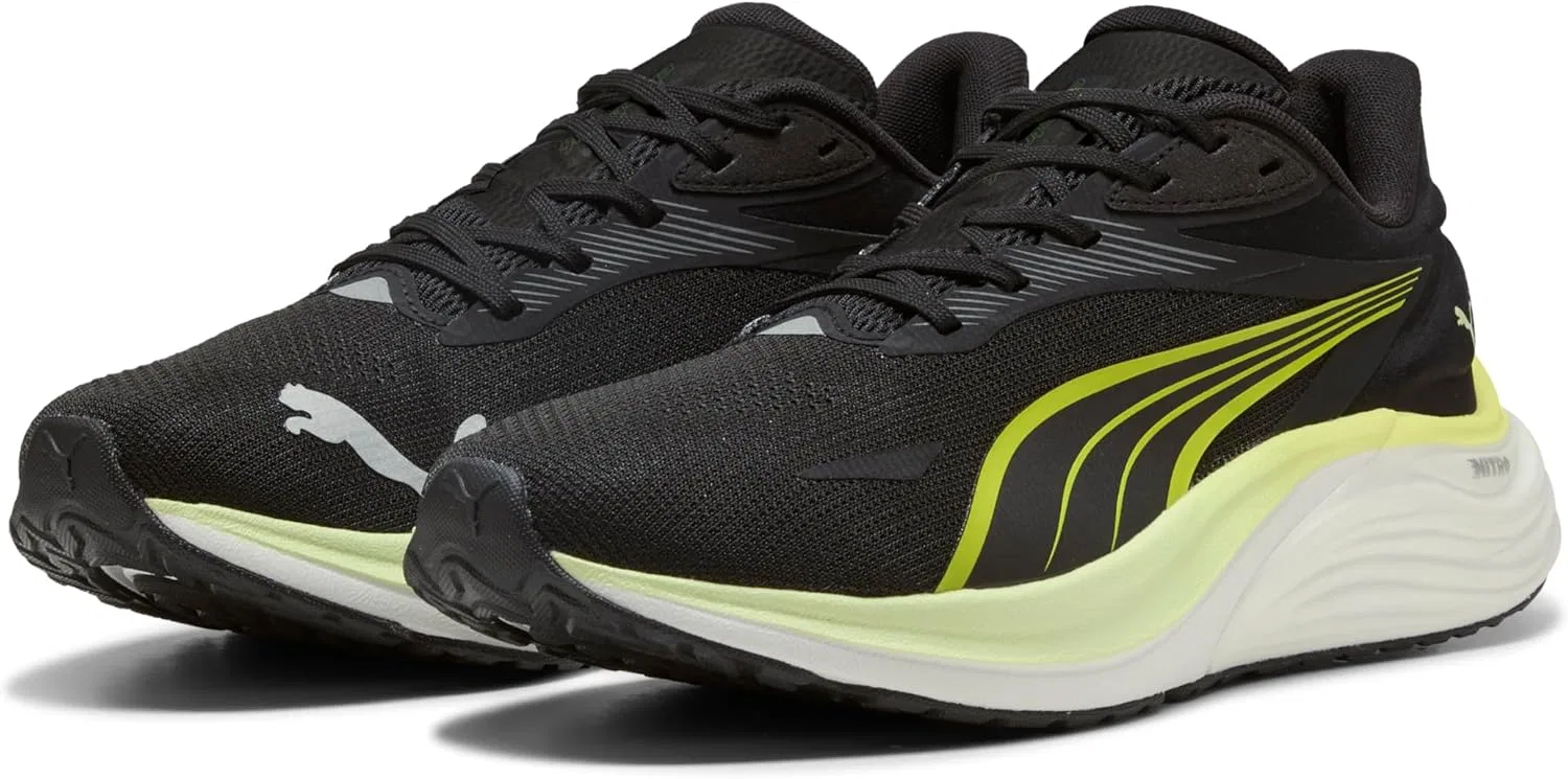 Мужские кроссовки Puma Electrify Nitro 4 для бега по улицам, Puma Black Apple Spritz Lux Lime — фото 2