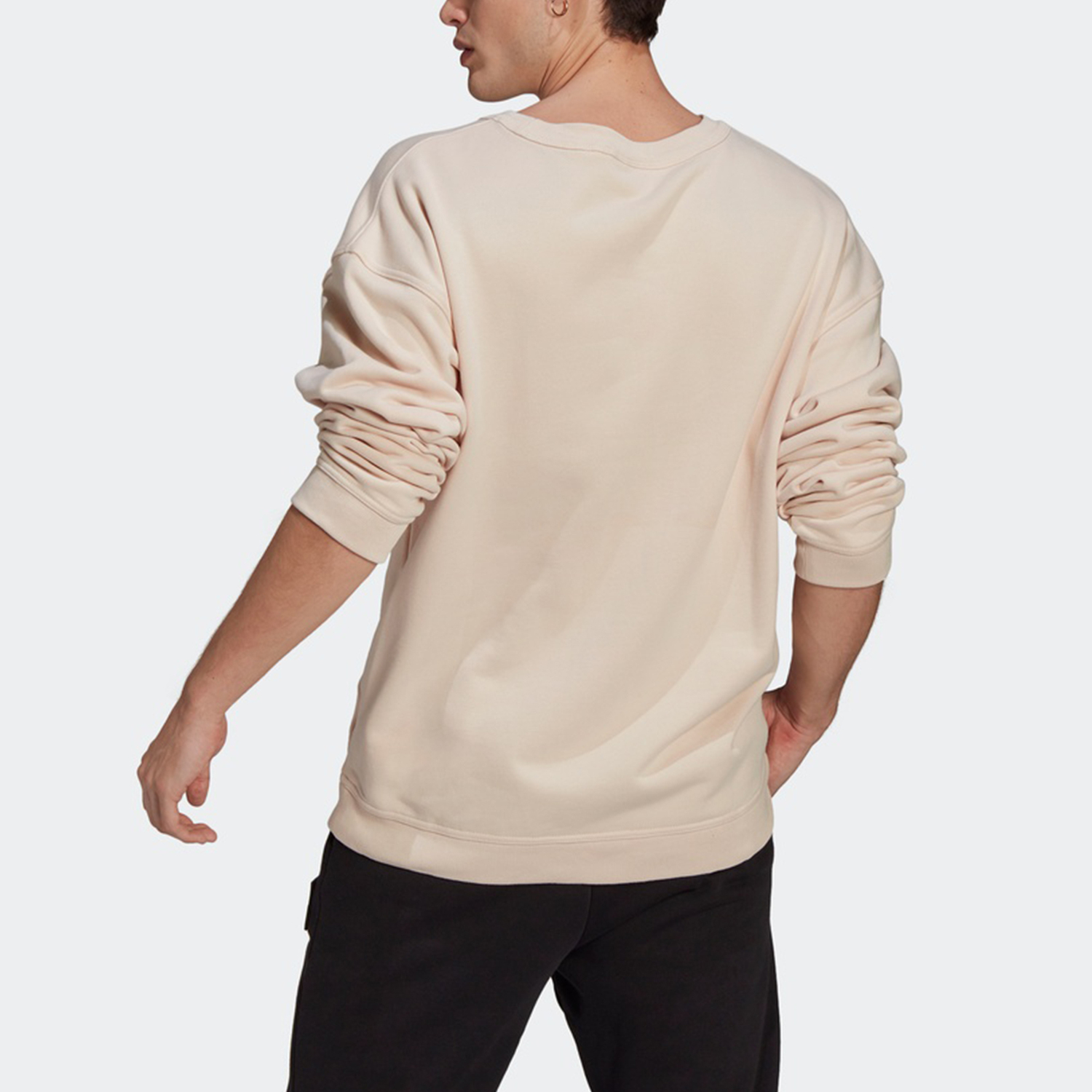 Хлопковый махровый свитшот мужской цвета экрю Adidas Originals — фото 4