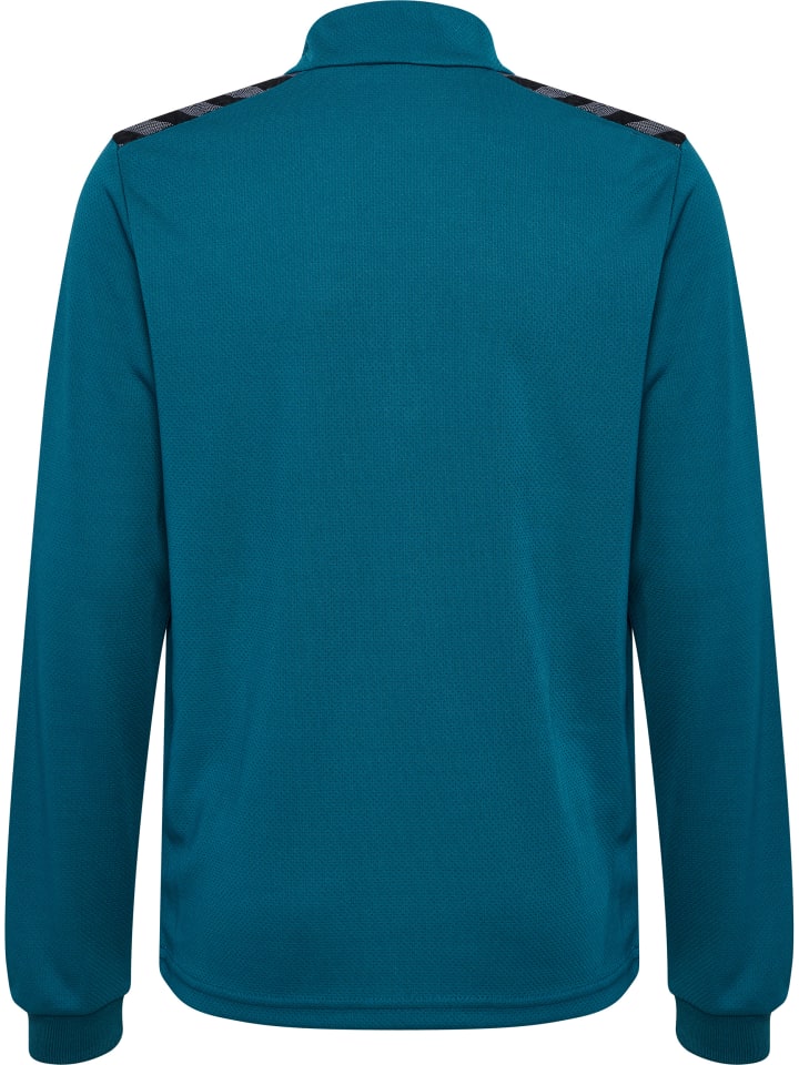 Толстовка Hummel Halbreißverschluss Sweatshirt Hmlauthentic Multisport Kinder, цвет BLUE CORAL/SULPHUR SPRING — фото 2