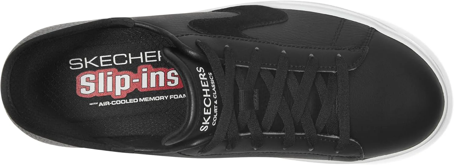 Мужские слипоны Skechers Eden LX - Strando Hands Free, черно-белый — фото 3