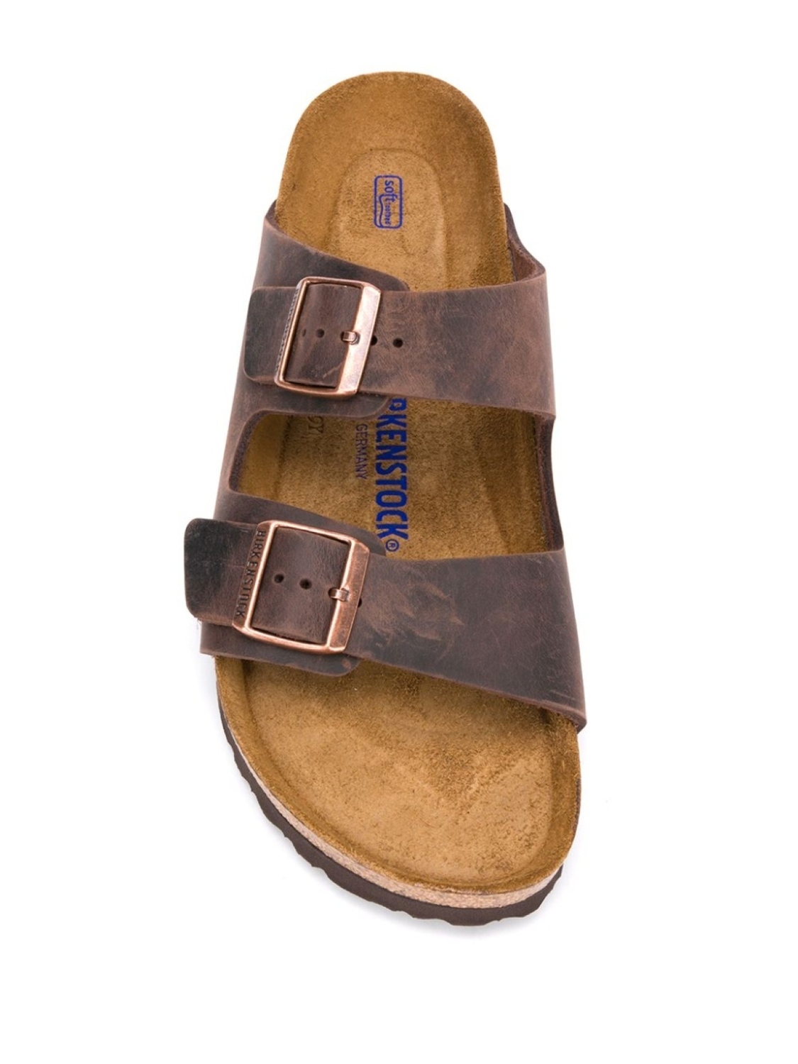 Сандалии Birkenstock Arizona Soft Footbed Natural Leather Oiled узкие, коричневый — фото 4