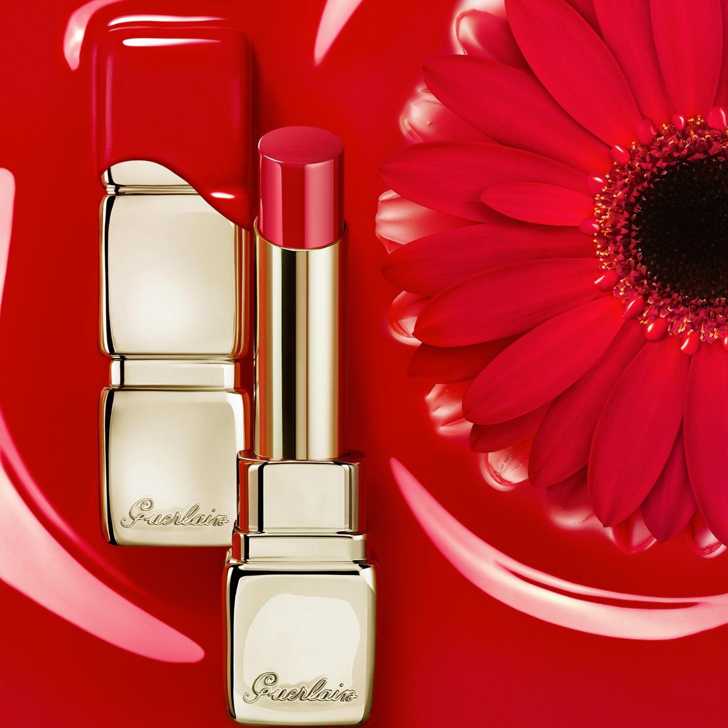 Помада для губ kisskiss shine bloom lipstick Guerlain, 219 - eternal rose, вес 3.2 гр. — фото 3