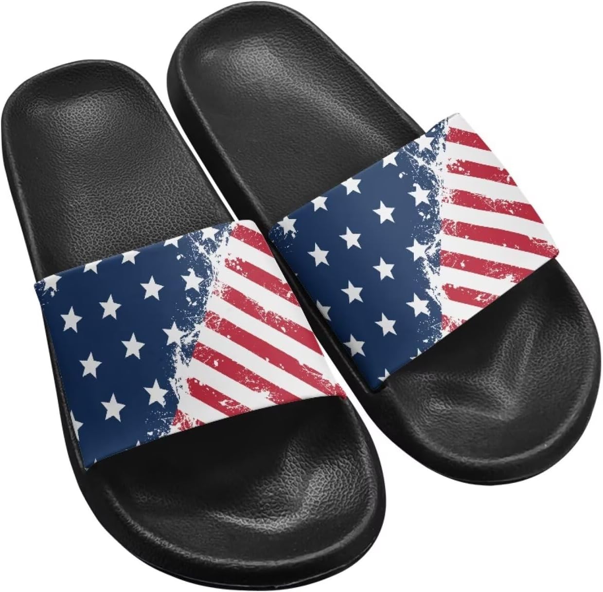 

Тапочки Hechitok для женщин и мужчин, домашние тапочки, шлепанцы для душа, слайды, банные сандалии, легкие, противоскользящие, легко чистятся, American Flag