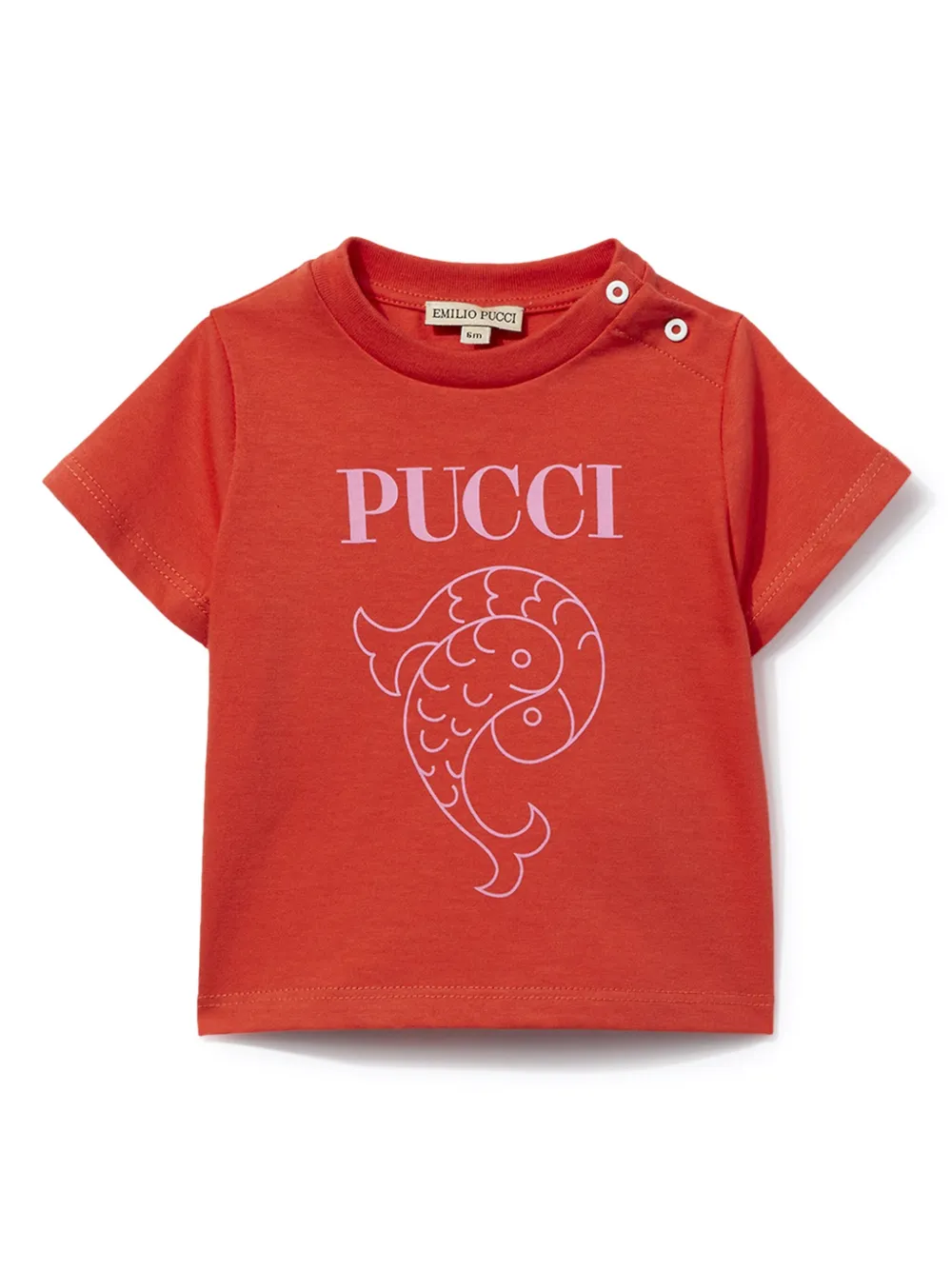 

Футболка с принтом Pesci PUCCI Junior, красный