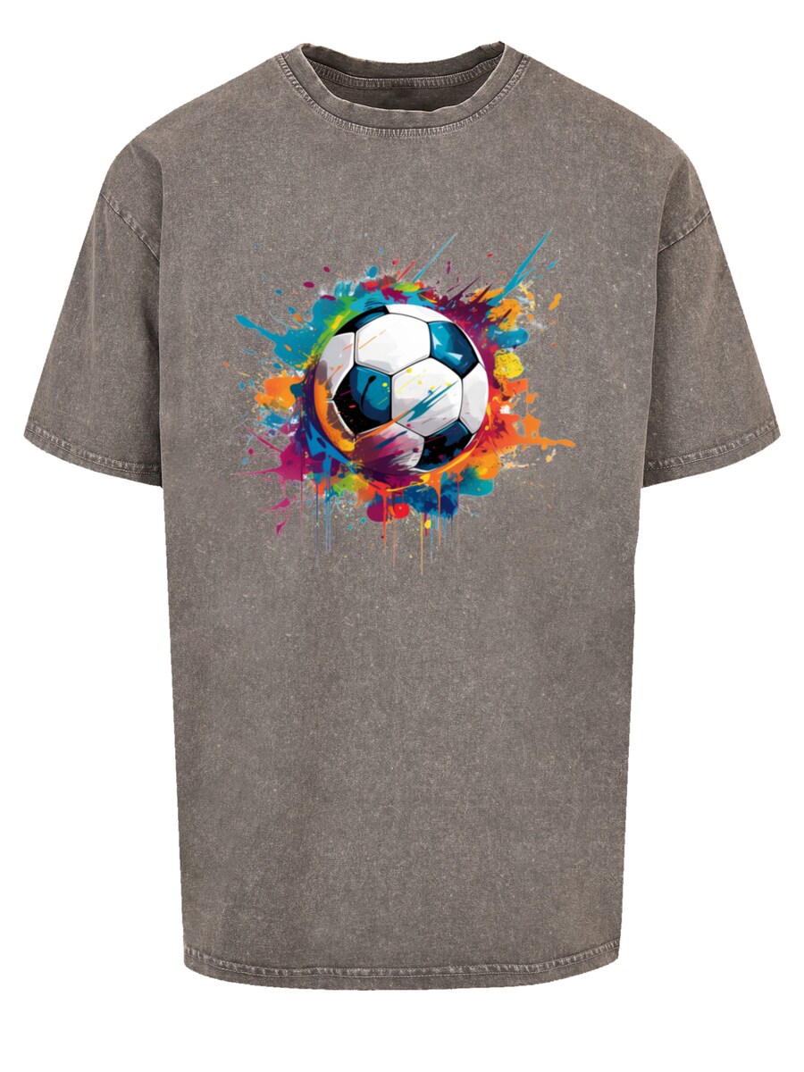 

Рубашка F4NT4STIC Bunte Fußball Grafik, серый