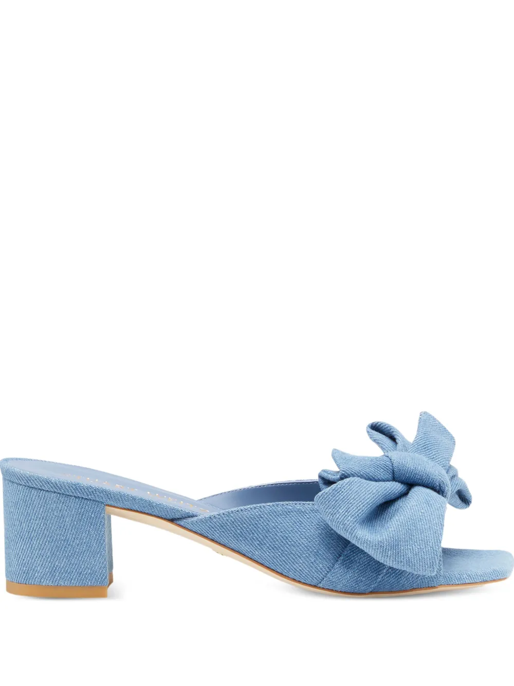 Мюли Loveknot на каблуке 50 мм Stuart Weitzman, синий