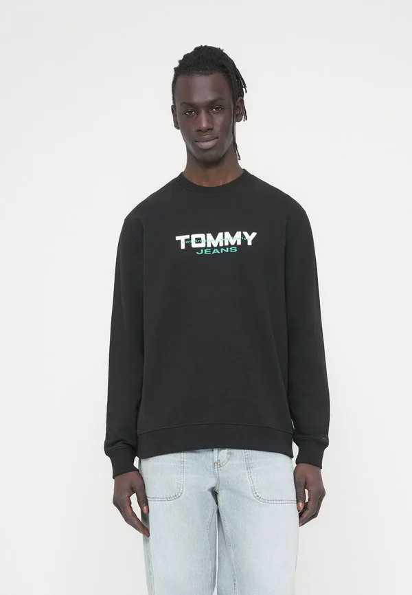 

Толстовка с круглым вырезом из замшевой махровой ткани с логотипом Tommy Jeans, Black, Черный, Толстовка с круглым вырезом из замшевой махровой ткани с логотипом Tommy Jeans, Black