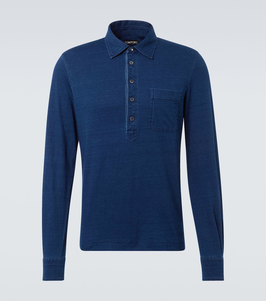 

Хлопковая поло Tom Ford, Denim Blue