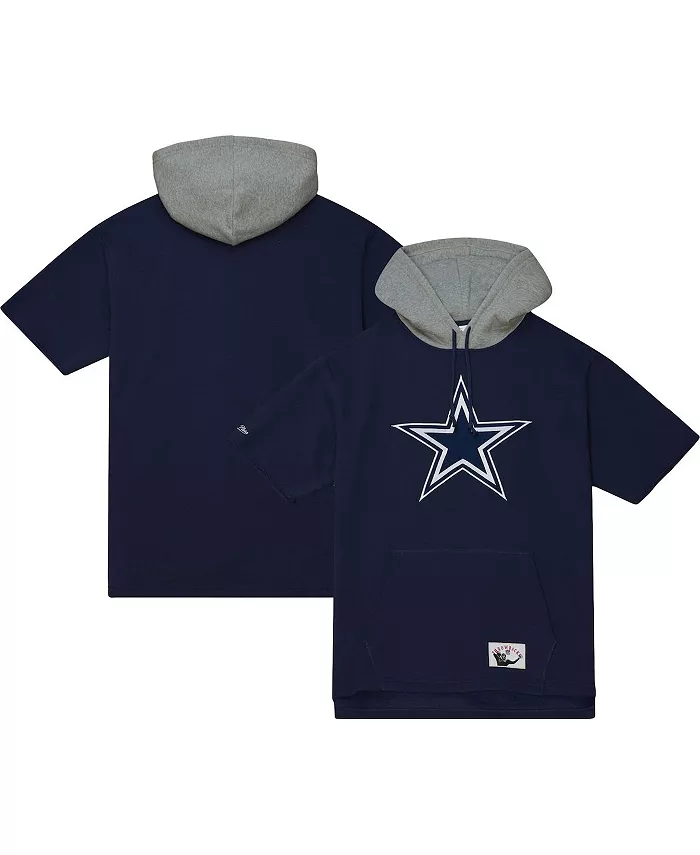 

Мужская синяя худи с короткими рукавами Dallas Cowboys Postgame Mitchell & Ness