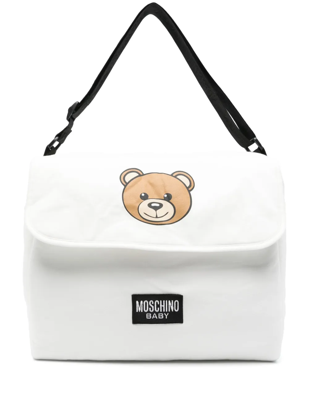 

Пеленальная сумка с принтом Teddy Bear Moschino Kids, белый