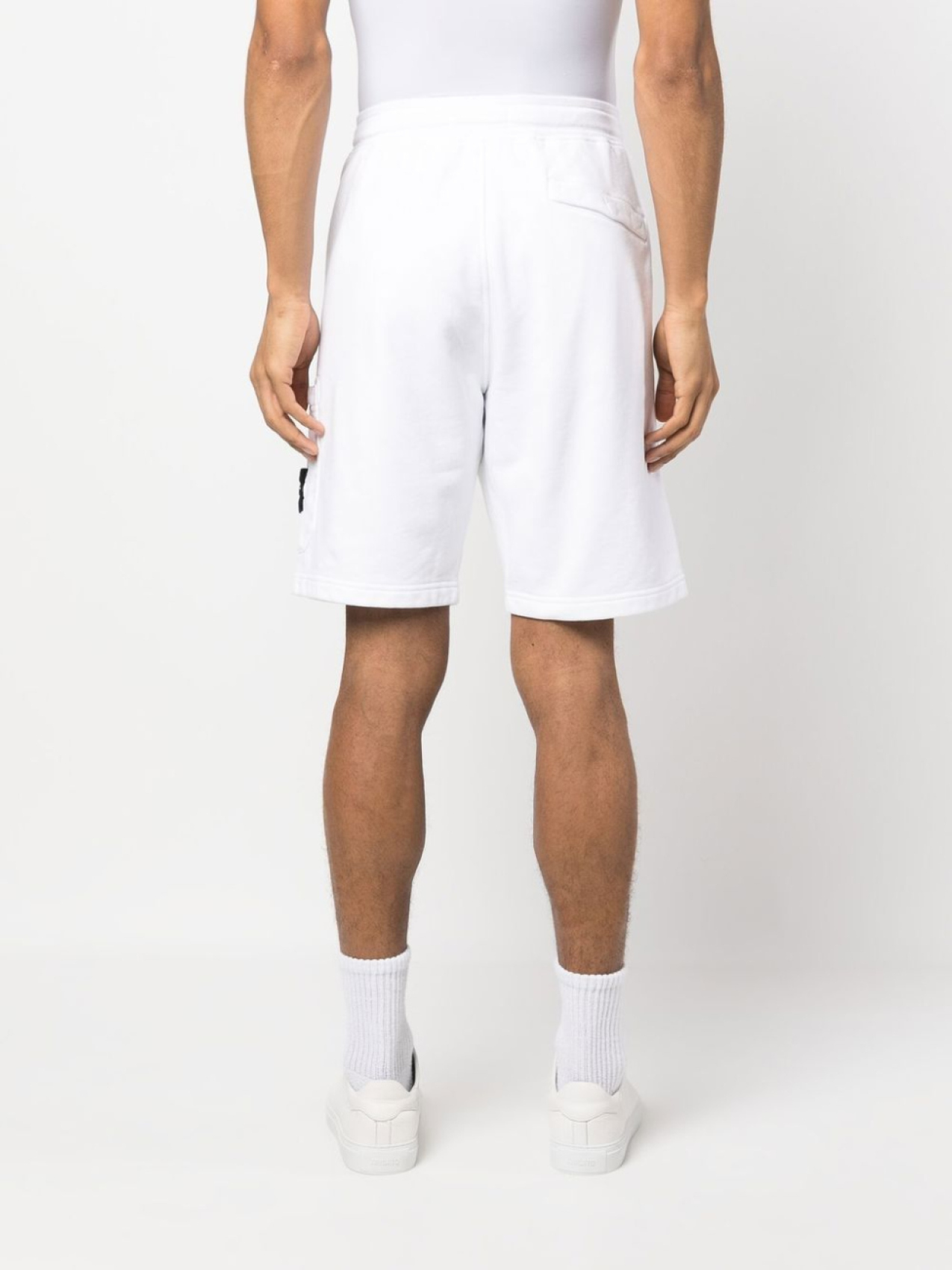 Шорты Stone Island Regular-fit with cargo pocket, белый — фото 4