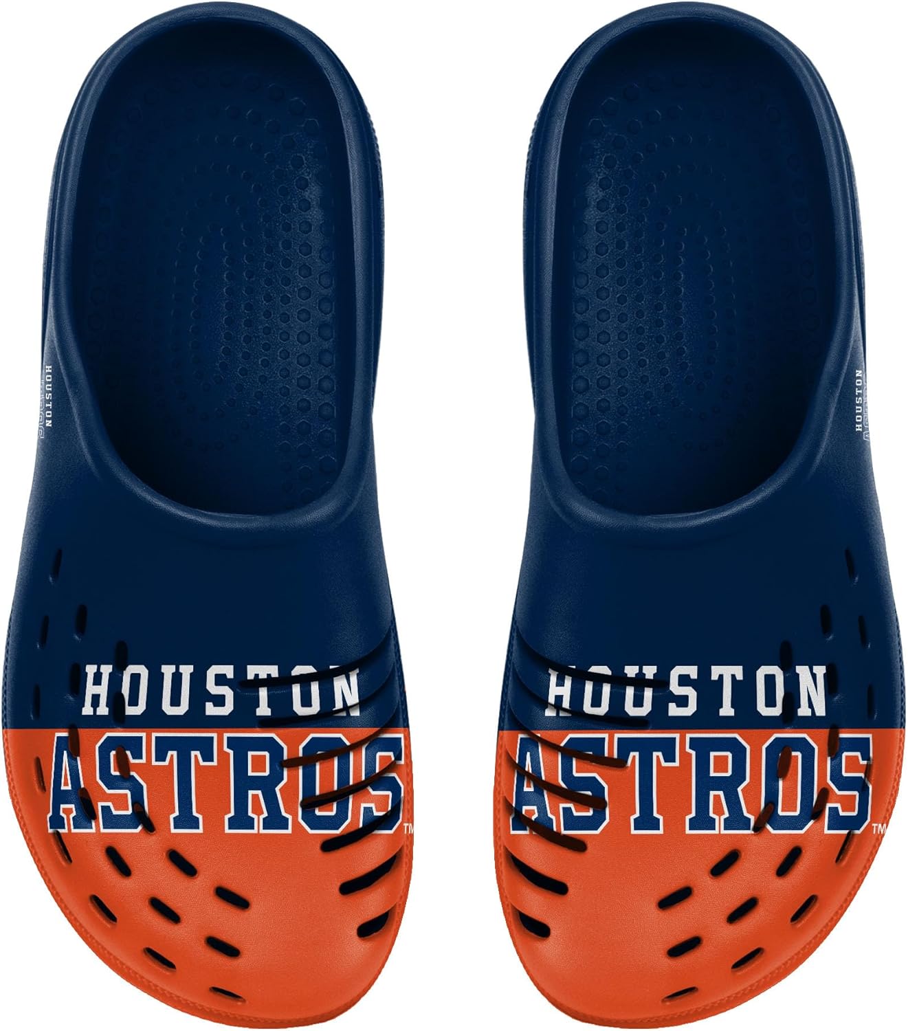 Мужские сабо FOCO MLB с крупным логотипом и цветными блоками, Houston Astros — фото 2