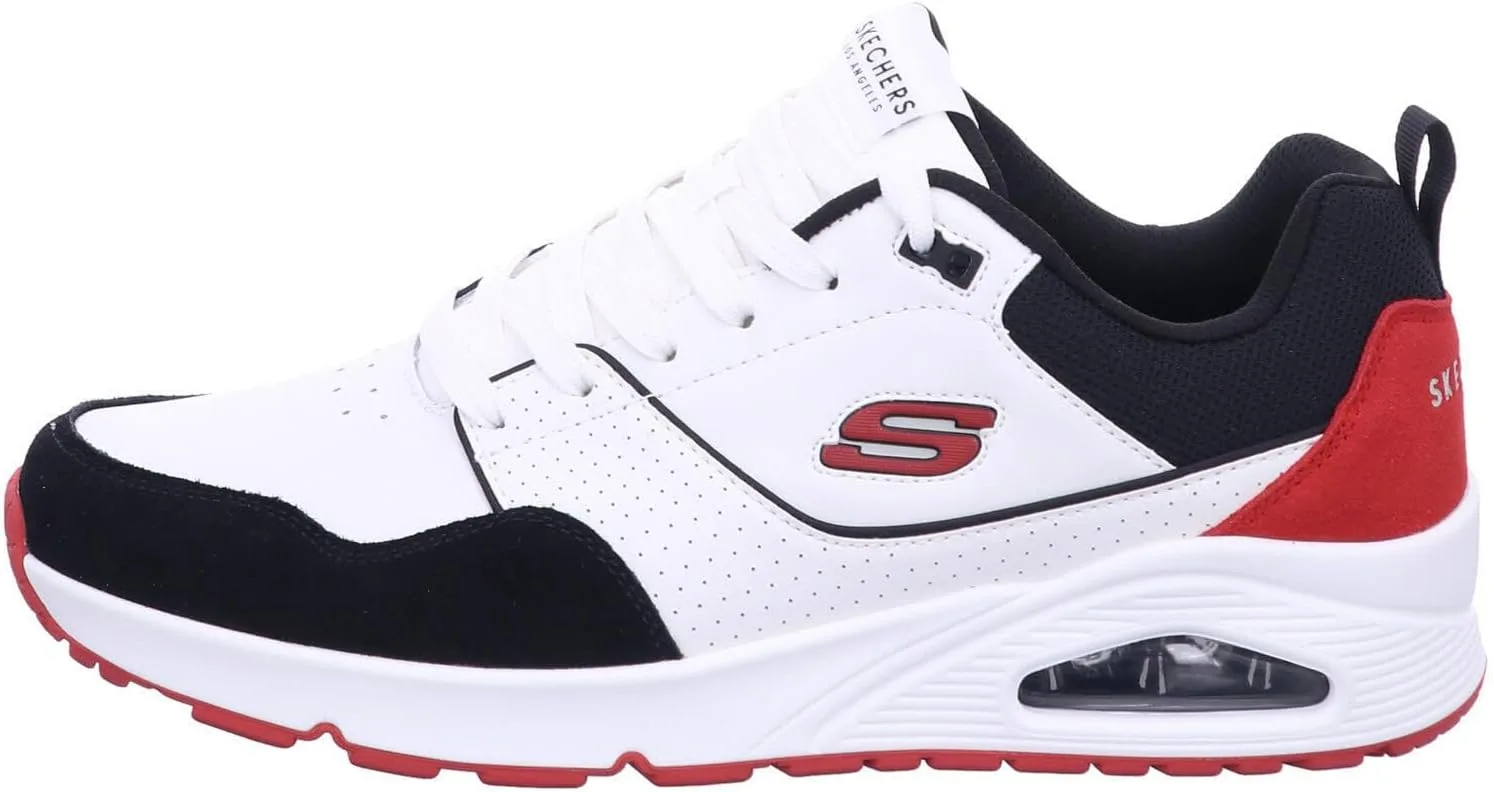 Мужские кроссовки Skechers UNO Retro One, белый/черный/красный — фото 2