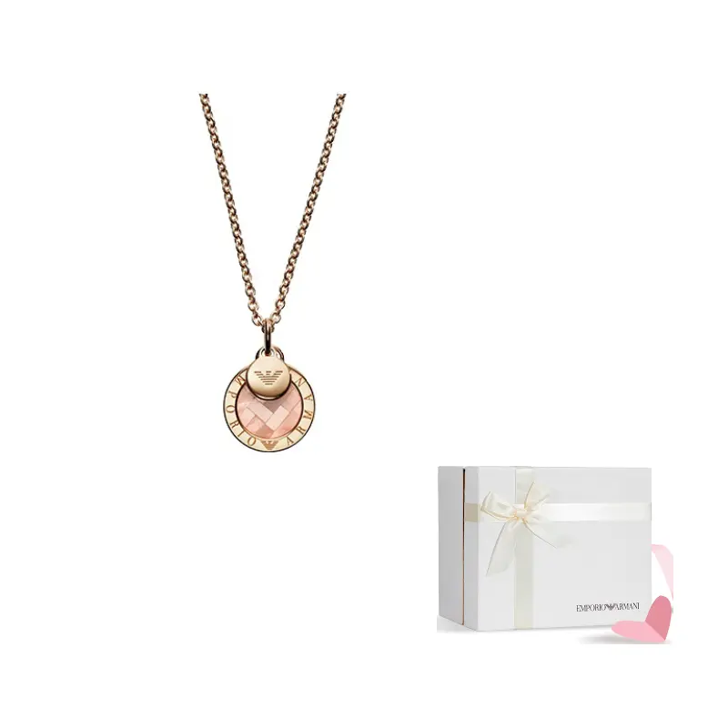 

Emporio Armani Серебряное колье с перламутровыми вставками, женские, из розового золота