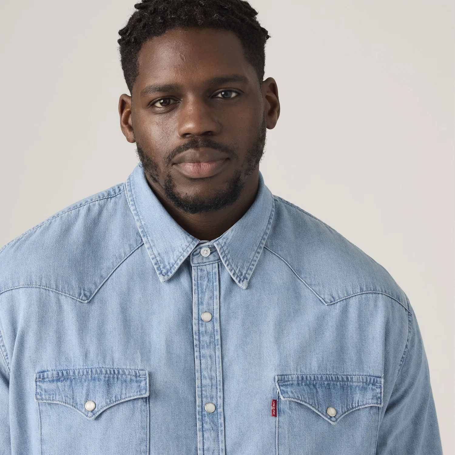 Классическая рубашка в стиле вестерн (большой размер) Levi's, Light Wash — фото 2