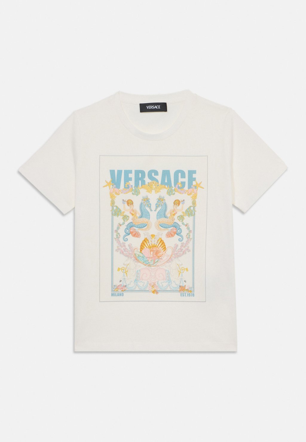 

Футболка с принтом CORAL THEATRE POSTCARD PRINT UNISEX Versace, белый
