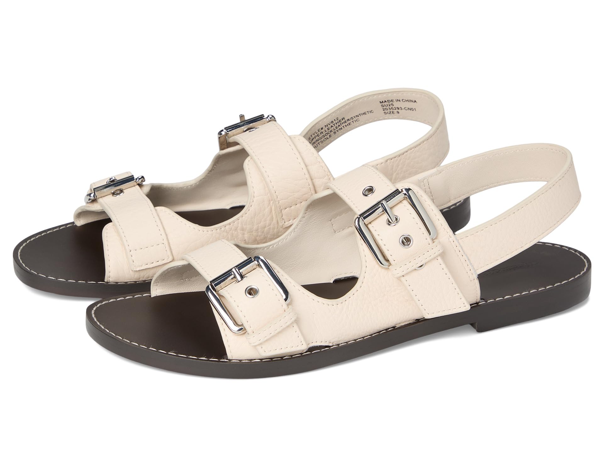 Сандалии Madewell Indie Double Buckle Sandals, слоновая кость