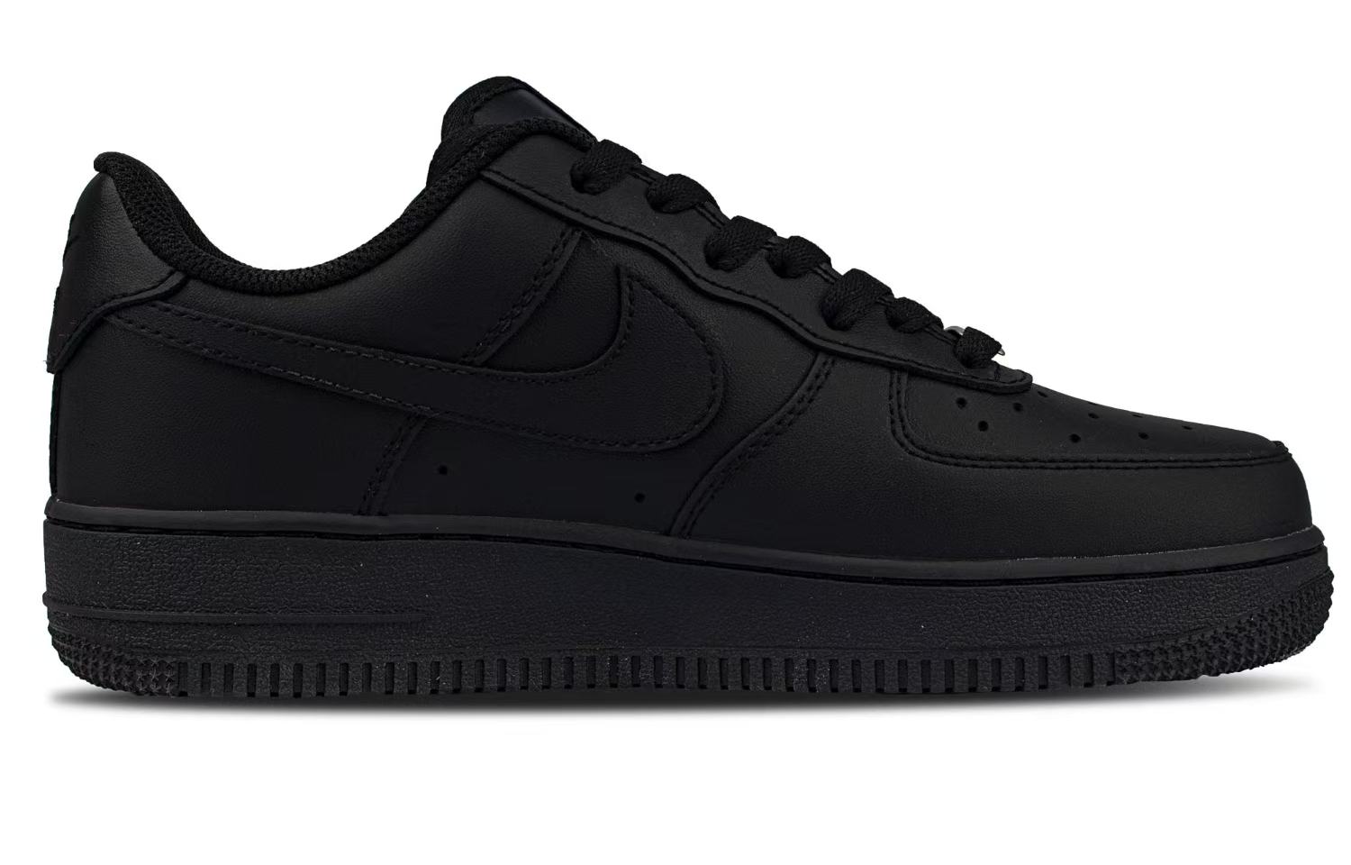 Nike Air Force 1 Floating Ink Leather, устойчивые к истиранию, низкие кроссовки для скейтбординга, унисекс, черный серый — фото 3