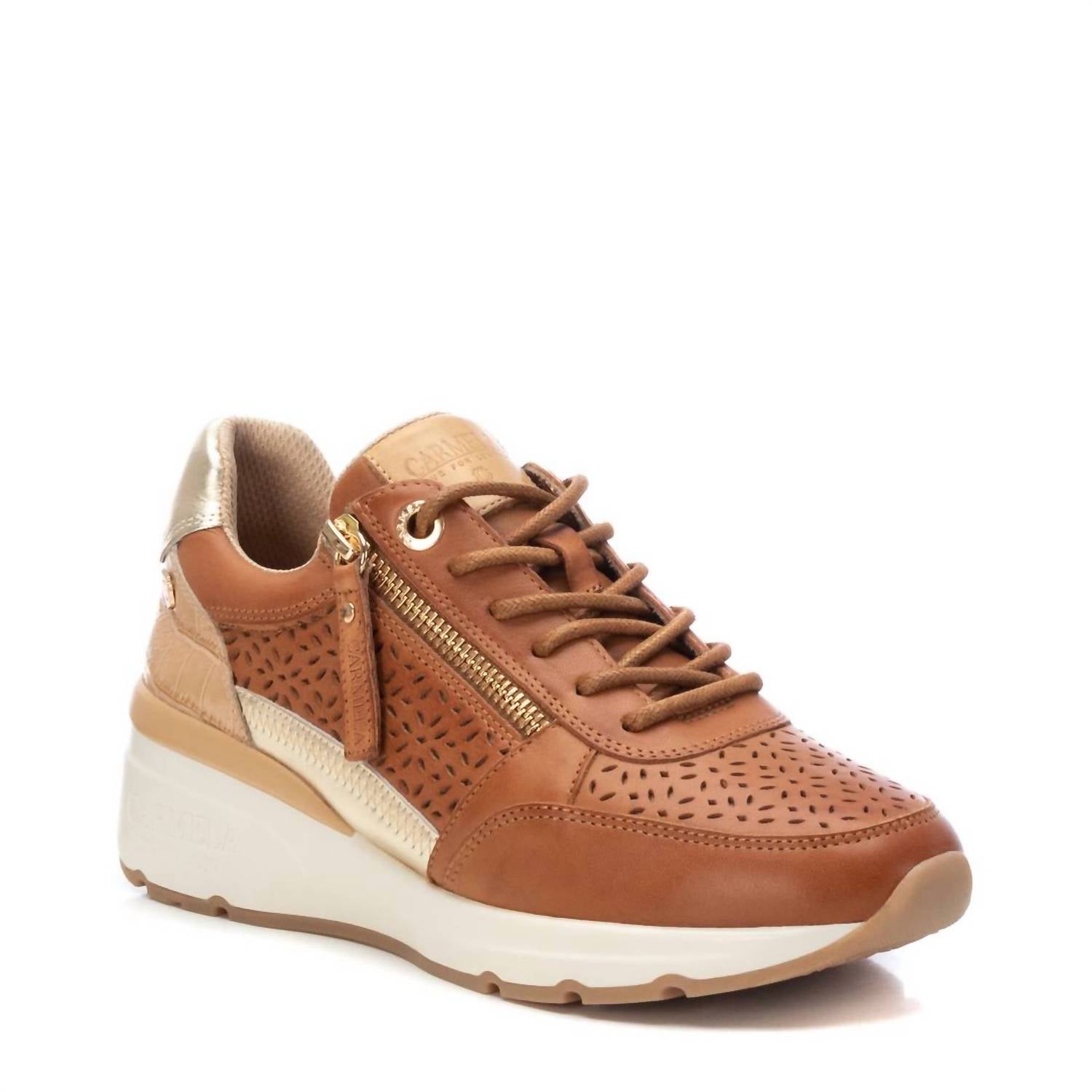 Женские кроссовки Trainers в верблюжьем цвете Xti, коричневый — фото 2