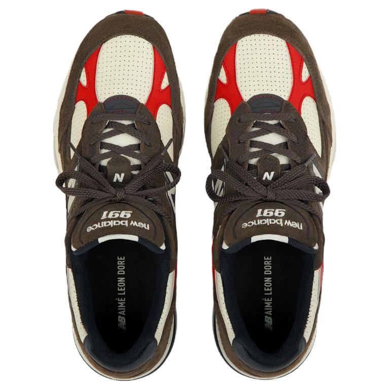 New Balance Кроссовки для бега AIME LEON DORE x NB 991 Unisex Brown — фото 4