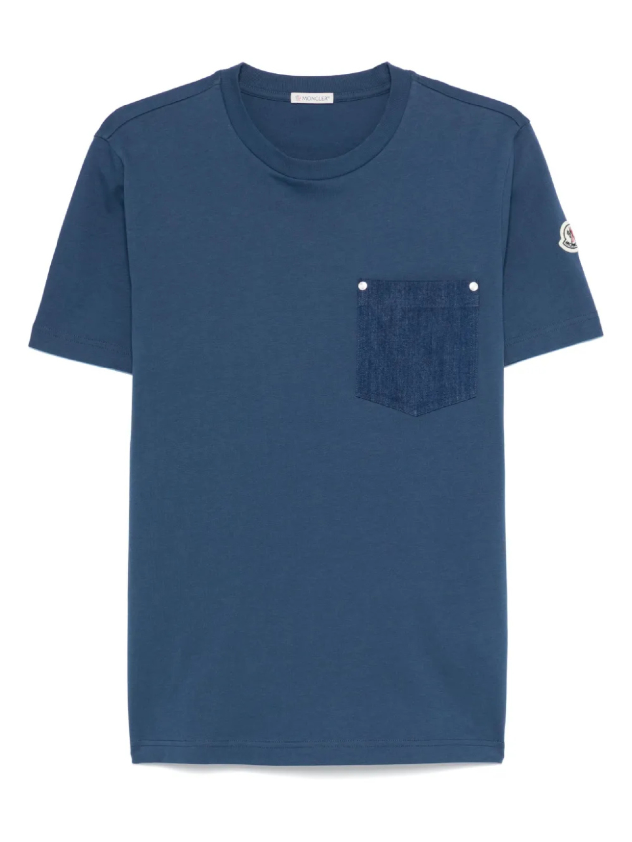 

Футболка с нашивкой-логотипом Moncler, синий